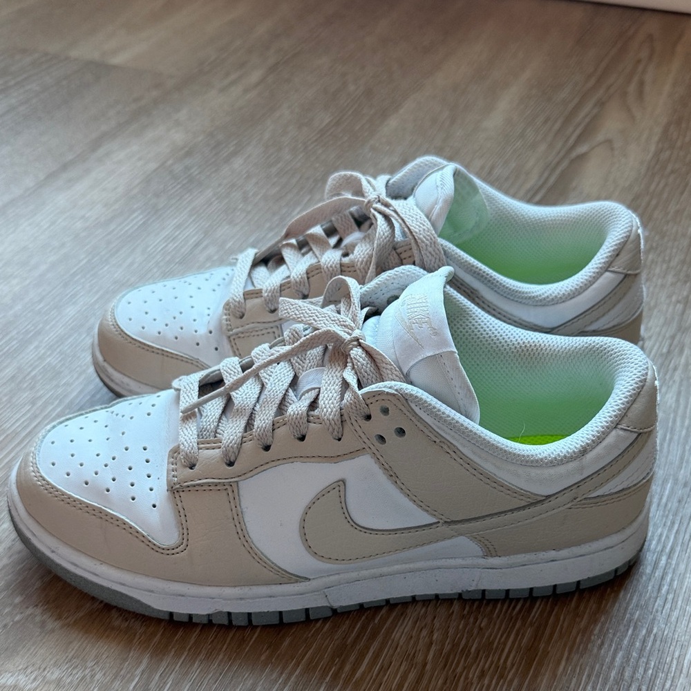 White and Tan Nike Dunks